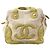 Borsa in tela Chanel con manici a contrasto