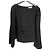 Thierry Mugler Top nero strutturato a maniche lunghe Mugler con dettaglio a taglio – Parigi