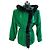 Cappotto corto in pelliccia e lana verde e nero Yves Saint Laurent