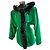 Cappotto corto in pelliccia e lana verde e nero Yves Saint Laurent - vista 2