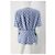 Giacca in lino blu a pois Christian Dior - vista 3