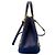 Double Borsa in pelle blu notte Prada con perle dorate - vista 3