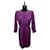 Robe violette Haute Couture Yves Saint Laurent 1999  - vue 1