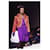 Robe violette Haute Couture Yves Saint Laurent 1999  - vue 2