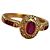 Autre Marque Anello Pompadour degli anni '60 in oro giallo 18K