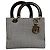 Lady Dior Handtasche in anthrazitgrau
