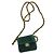 Timeless Borsa a spalla Chanel nano in velluto verde con doppio C dorato