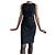 Vestido ajustado negro sin mangas de dos materiales talla 34-36 Pinko
