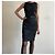 Vestido ajustado negro sin mangas de dos materiales talla 34-36 Pinko - vista 16