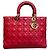 Borsa Lady Dior in pelle rossa