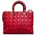 Borsa Lady Dior in pelle rossa - vista 3
