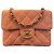 Borsa a spalla piccola in pelle caviar rosa Chanel del 2004