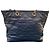 Borsa a mano in pelle grana blu trapuntata Chanel 2014