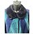 Jean Louis Scherrer Cappotto in pelliccia blu e verde Jean-Louis Scherrer - vista 3