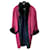Cappotto in pelliccia bordeaux e nero Yves Saint Laurent  - vista 1