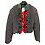 Giacca in lana Moschino in grigio, verde e rosso&nbsp;