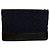 Clutch Chanel 2017 in tweed blu mezzanotte con logo Gabrielle sul davanti - vista 3