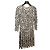 Vestido gris de Dior con estampado de leopardo