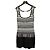 Vestido negro Dior con rayas blancas de lana
