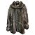 Abrigo de piel sintética gris Sonia Rykiel