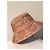 Cappello bucket Gucci GG Supreme in tela beige e pelle rosa - vista 3