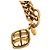 Kette mit Charm aus goldplattiertem Steppdesign von Chanel Golden - Ansicht 3
