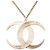 Collar Péndulo Luna en Strass Baño de Oro CC Oro de Chanel Dorado - vista 2