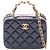 Vanity Chanel Blau CC gesteppter Lack-Kosmetikkoffer Marineblau