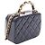 Vanity Chanel Blau CC gesteppter Lack-Kosmetikkoffer Marineblau - Ansicht 2