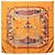Sciarpa Hermès Carré 90 Terre Preziose Multicolore Arancione