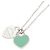 Collana pendente a catena Tag Doppio Cuore di Tiffany & Co. Argento Verde chiaro