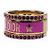 Set di 3 anelli Dior in metallo dorato con lacca bianca e cristalli argentati Rosa D'oro - vista 3