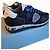 Philippe Model Sneakers basse in pelle e camoscio con camouflage blu Nero Bianco - vista 2