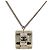 Collana pendente a cubo quadrato con il logo Coco di Chanel Nero Argento