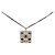 Collana pendente a cubo quadrato con il logo Coco di Chanel Nero Argento - vista 2