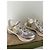 Sneakers Gucci in pelle e rete argentate e dorate D'oro Grigio Silver hardware - vista 10