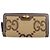 Gucci Bamboo Jumbo GG Canvas Geldbörse Braun Beige