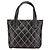 Timeless Borsa a spalla in agnello con cuciture selvagge Chanel Coco Mark Nero