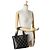 Timeless Borsa a spalla in agnello con cuciture selvagge Chanel Coco Mark Nero - vista 12