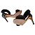 Céline Sandalias de tacón Celine de cuero y piel de visón negro - vista 8