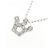 Autre Marque Diamant-Halskette aus Au750 Weißgold mit Krone Silber - Ansicht 3