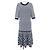 Salvatore Ferragamo Kleid Weiß Blau Marineblau