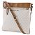 Borsa a Spalla Connie in PVC Michael Kors Marrone Bianco - vista 2