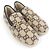 Mocassini Mouton Horsebit con logo GG di Gucci Beige - vista 3