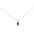 Autre Marque Collana in Platino con Rubino e Diamanti Rosso