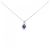Autre Marque Collana in Zaffiro e Diamante Pt900/Pt850 Argento