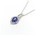 Autre Marque Collana in Zaffiro e Diamante Pt900/Pt850 Argento - vista 3