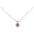 Autre Marque Collana in platino Pt900/Pt850 con rubino Rosso