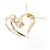 Autre Marque Collana con diamante a forma di cuore Au750 D'oro - vista 4