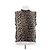 Ganni Ärmelloser Pullover mit Leopardenmuster aus Wolle Braun